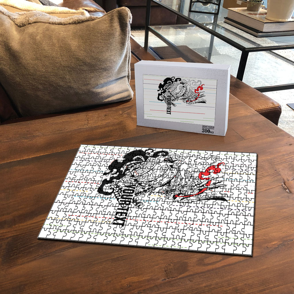 Japan Rugby National Heritage Custom Puzzle Traditional Sashiko Inspired