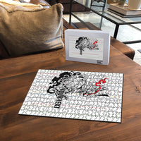 Japan Rugby National Heritage Custom Puzzle Traditional Sashiko Inspired