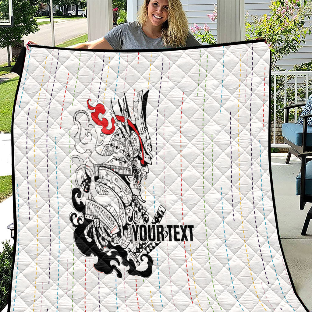 Japan Rugby National Heritage Custom Quilt Traditional Sashiko Inspired