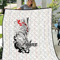 Japan Rugby National Heritage Custom Quilt Traditional Sashiko Inspired