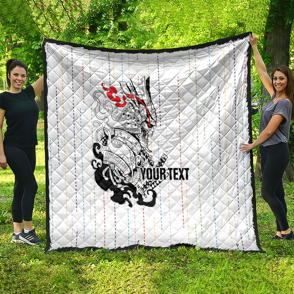 Japan Rugby National Heritage Custom Quilt Traditional Sashiko Inspired