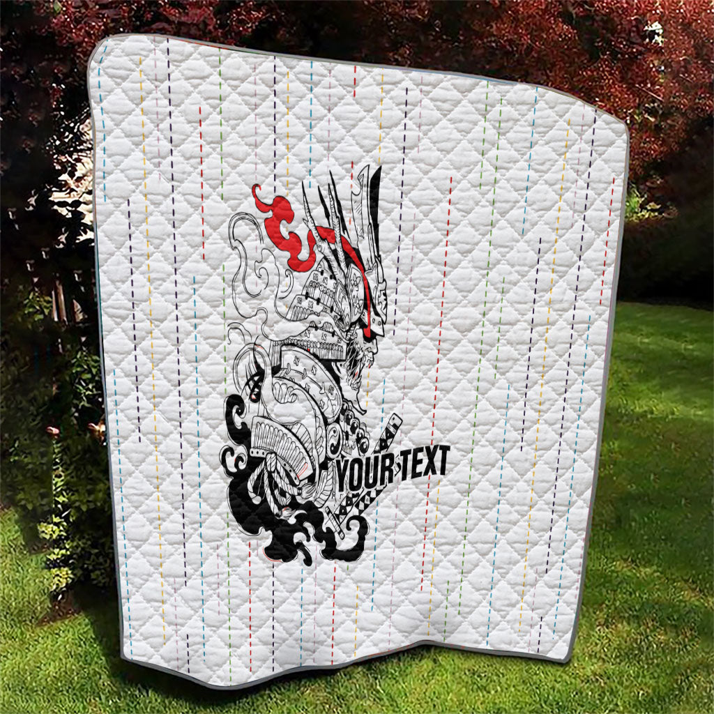 Japan Rugby National Heritage Custom Quilt Traditional Sashiko Inspired