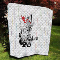 Japan Rugby National Heritage Custom Quilt Traditional Sashiko Inspired