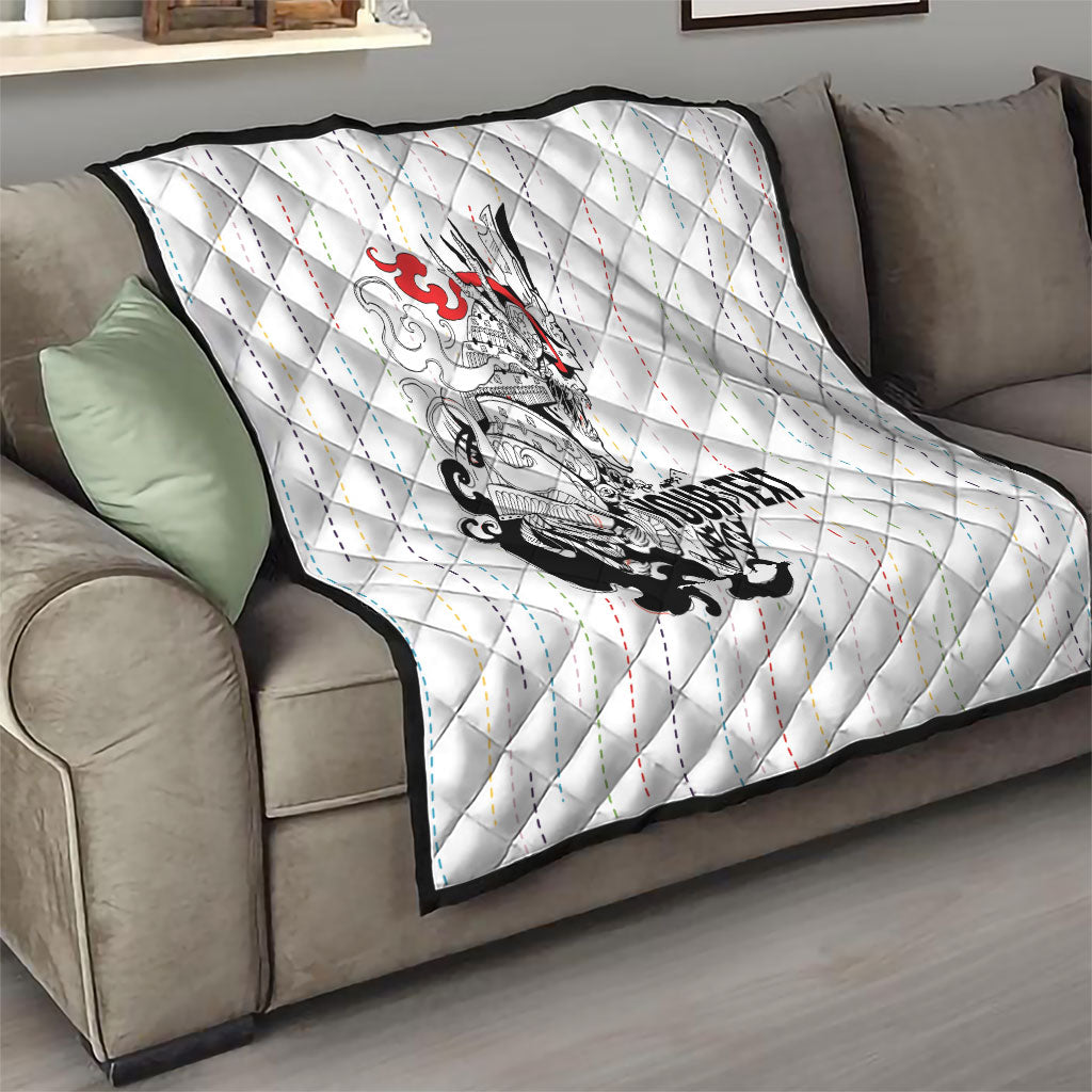 Japan Rugby National Heritage Custom Quilt Traditional Sashiko Inspired