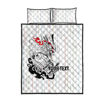 Japan Rugby National Heritage Custom Quilt Bed Set Traditional Sashiko Inspired