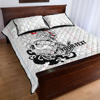 Japan Rugby National Heritage Custom Quilt Bed Set Traditional Sashiko Inspired