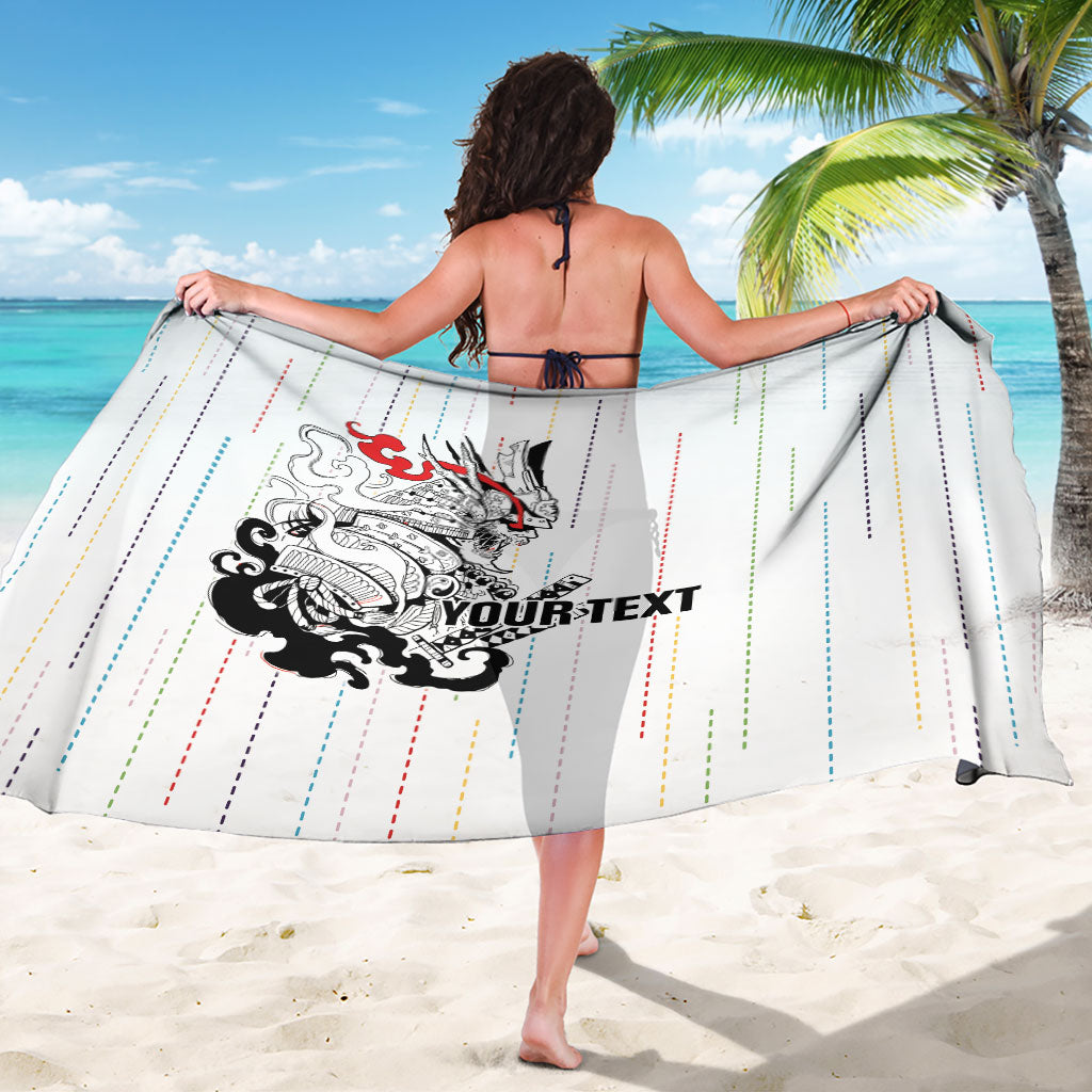 Japan Rugby National Heritage Custom Sarong Traditional Sashiko Inspired