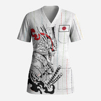 Japan Rugby National Heritage Custom Scrub Top Traditional Sashiko Inspired