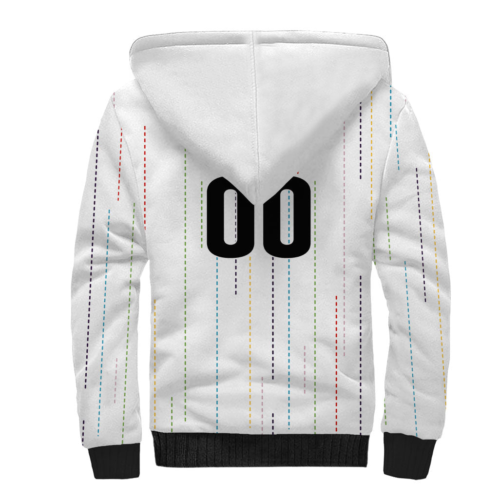 Japan Rugby National Heritage Custom Sherpa Hoodie Traditional Sashiko Inspired