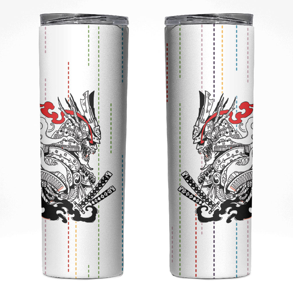 Japan Rugby National Heritage Custom Skinny Tumbler Traditional Sashiko Inspired