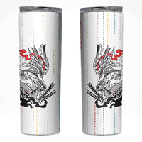 Japan Rugby National Heritage Custom Skinny Tumbler Traditional Sashiko Inspired