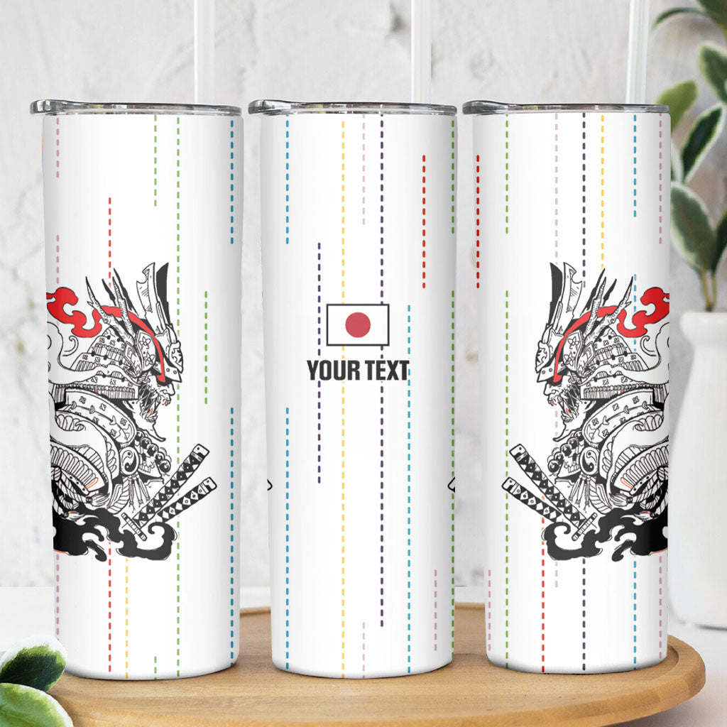 Japan Rugby National Heritage Custom Skinny Tumbler Traditional Sashiko Inspired