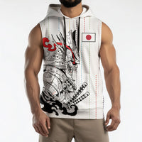 Japan Rugby National Heritage Custom Sleeveless Hoodie Traditional Sashiko Inspired