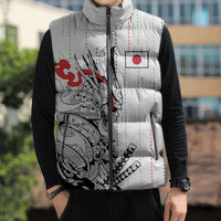 Japan Rugby National Heritage Custom Sleeveless Puffer Jacket Traditional Sashiko Inspired
