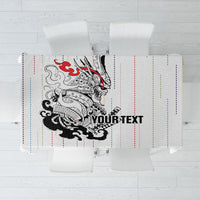 Japan Rugby National Heritage Custom Tablecloth Traditional Sashiko Inspired