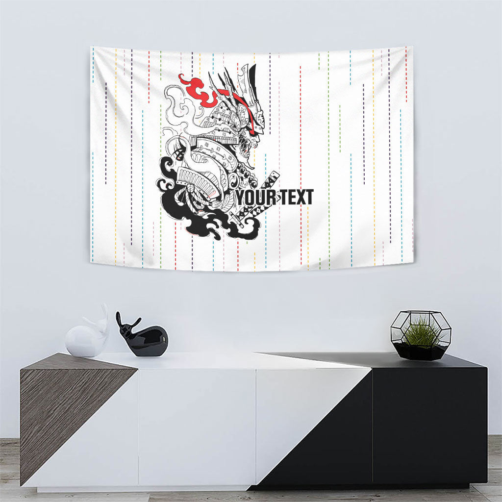 Japan Rugby National Heritage Custom Tapestry Traditional Sashiko Inspired