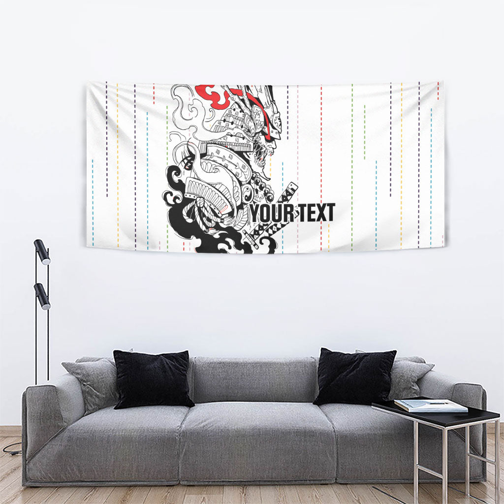 Japan Rugby National Heritage Custom Tapestry Traditional Sashiko Inspired