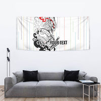 Japan Rugby National Heritage Custom Tapestry Traditional Sashiko Inspired