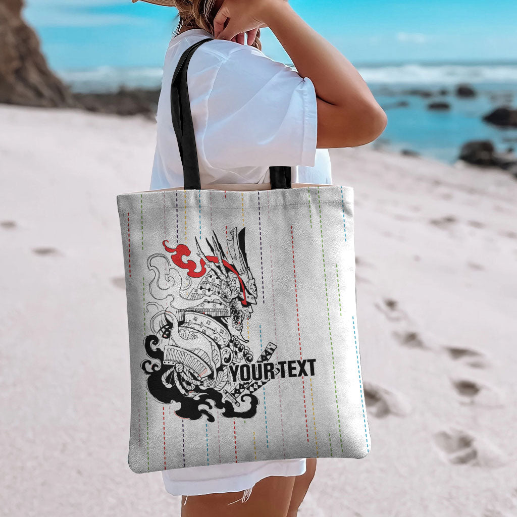 Japan Rugby National Heritage Custom Tote Bag Traditional Sashiko Inspired