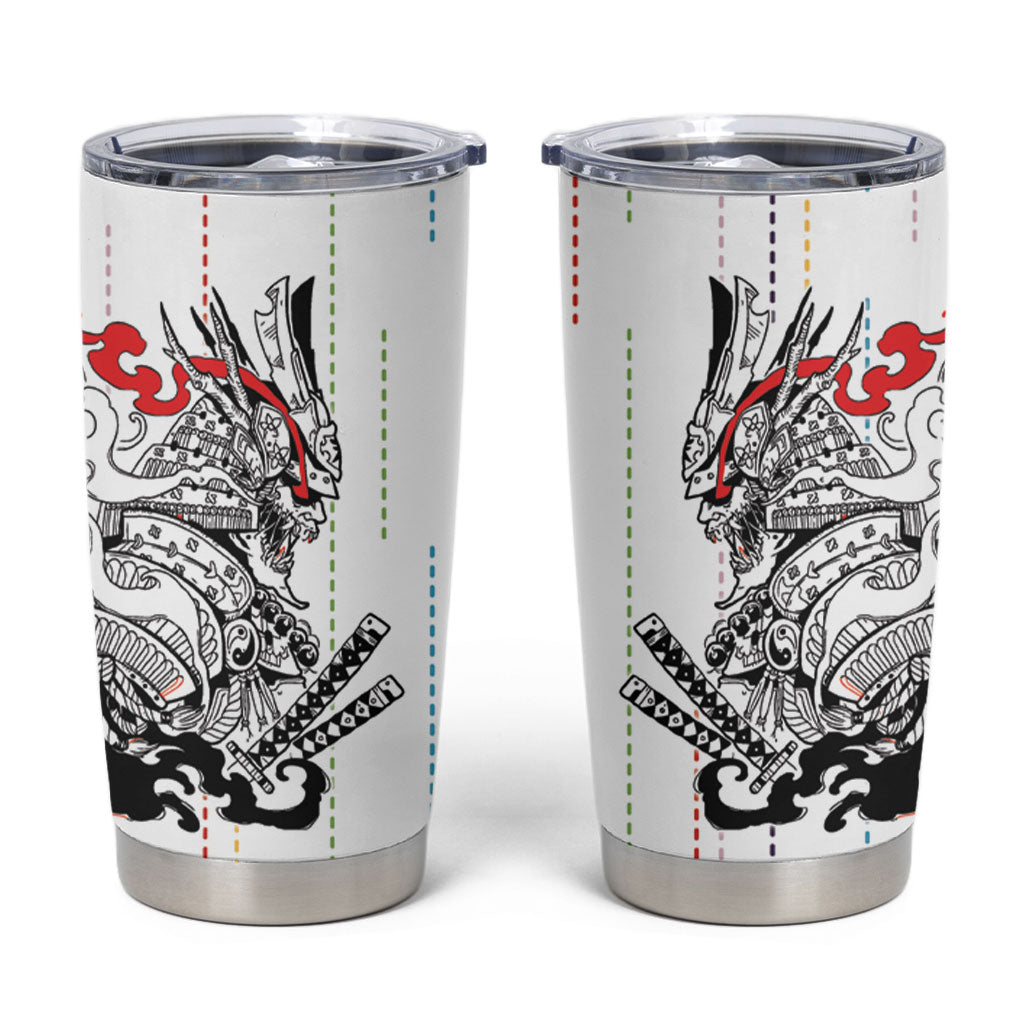 Japan Rugby National Heritage Custom Tumbler Cup Traditional Sashiko Inspired