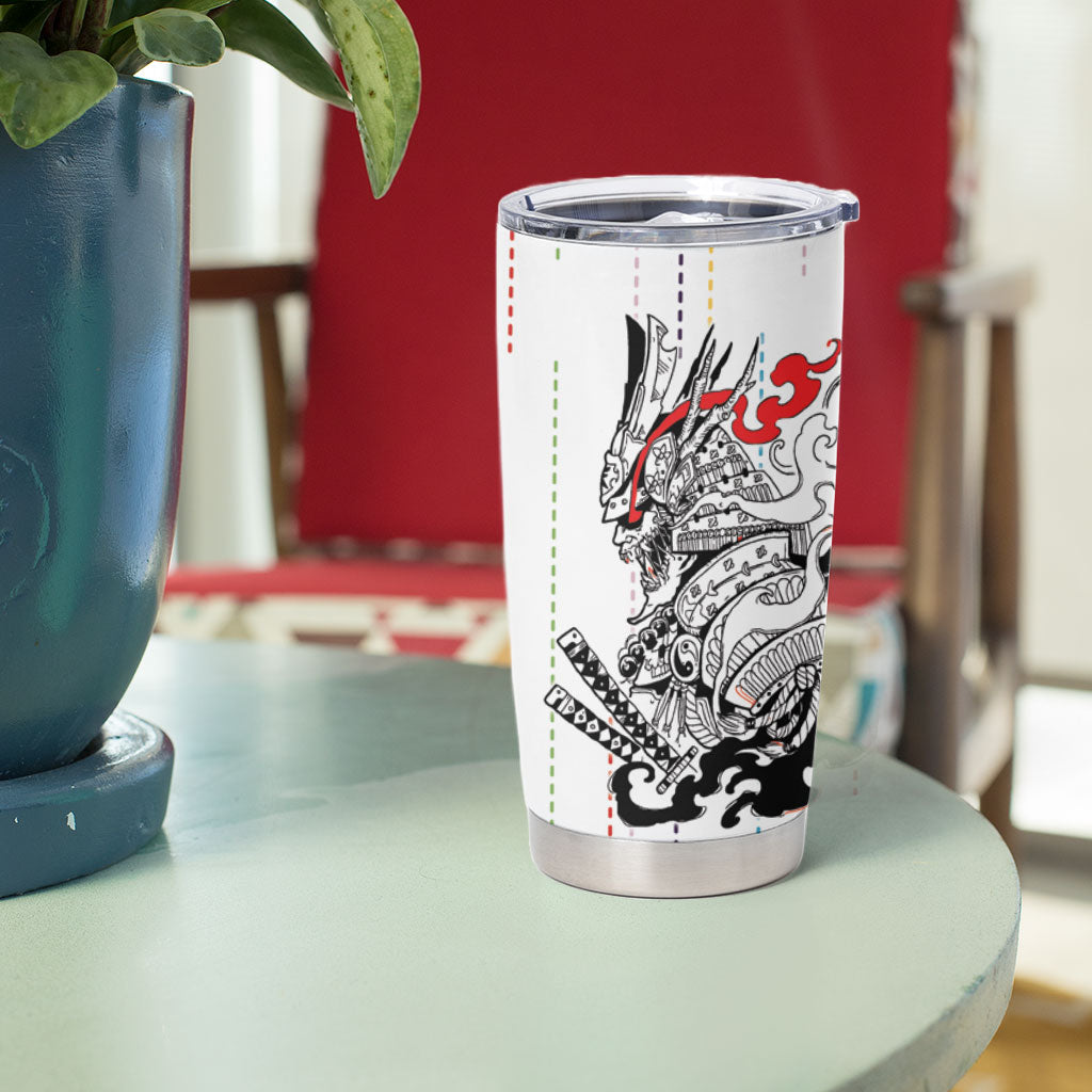 Japan Rugby National Heritage Custom Tumbler Cup Traditional Sashiko Inspired