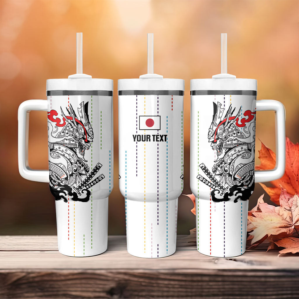 Japan Rugby National Heritage Custom Tumbler With Handle Traditional Sashiko Inspired