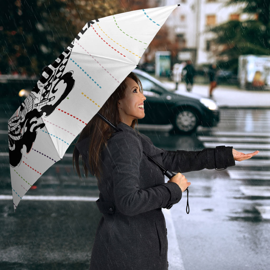 Japan Rugby National Heritage Custom Umbrella Traditional Sashiko Inspired