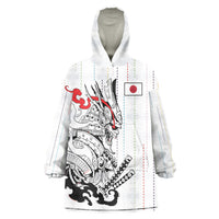 Japan Rugby National Heritage Custom Wearable Blanket Hoodie Traditional Sashiko Inspired
