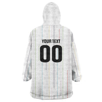 Japan Rugby National Heritage Custom Wearable Blanket Hoodie Traditional Sashiko Inspired