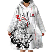 Japan Rugby National Heritage Custom Wearable Blanket Hoodie Traditional Sashiko Inspired