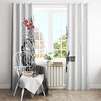 Japan Rugby National Heritage Custom Window Curtain Traditional Sashiko Inspired