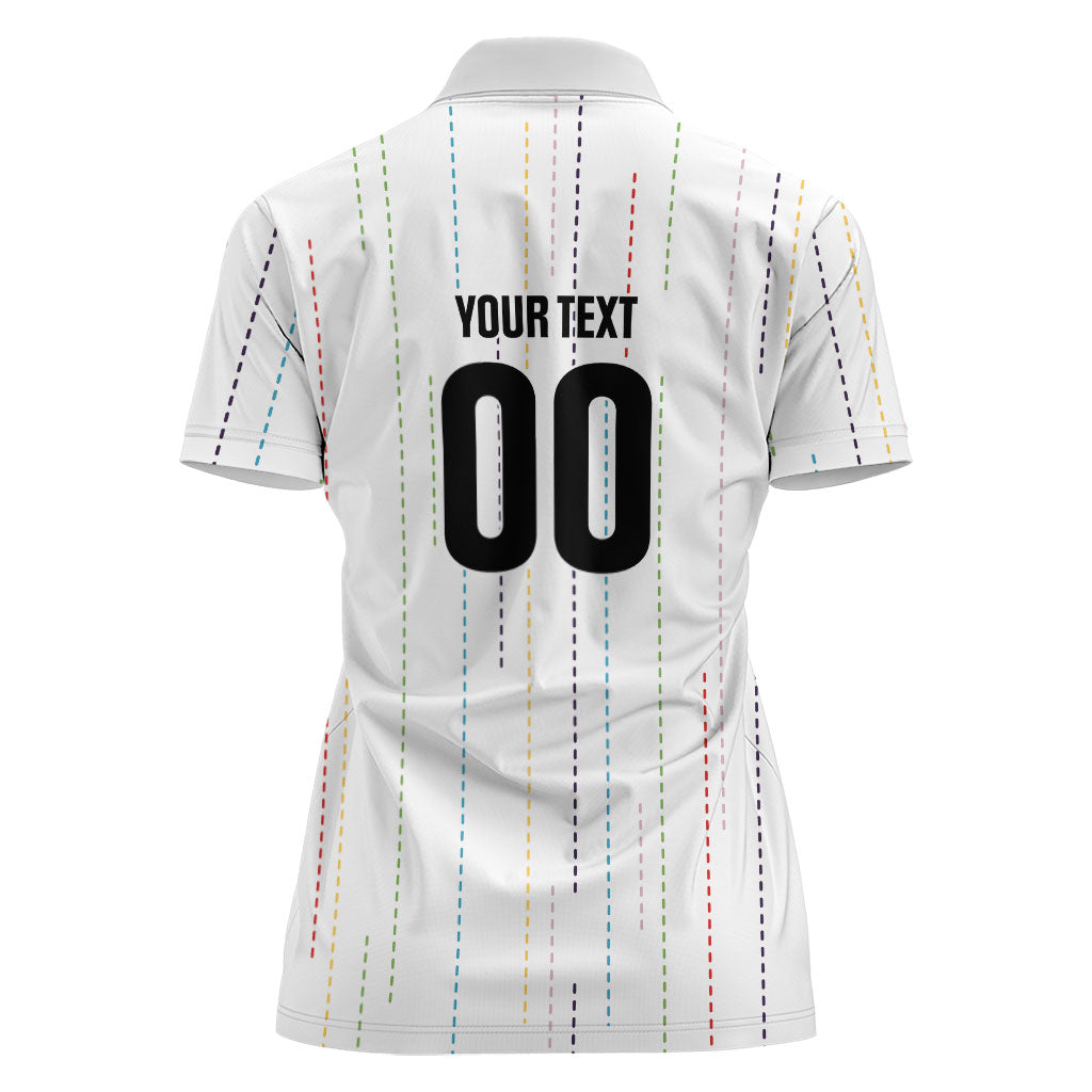 Japan Rugby National Heritage Custom Women Polo Shirt Traditional Sashiko Inspired