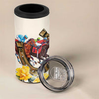 Melbourne Horse Racing Personalised 4 in 1 Can Cooler Tumbler Australian Horse With Yellow Roses - Wonder Print Shop