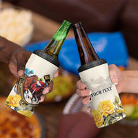 Melbourne Horse Racing Personalised 4 in 1 Can Cooler Tumbler Australian Horse With Yellow Roses - Wonder Print Shop