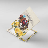 Melbourne Horse Racing Personalised Canvas Wall Art Australian Horse With Yellow Roses - Wonder Print Shop