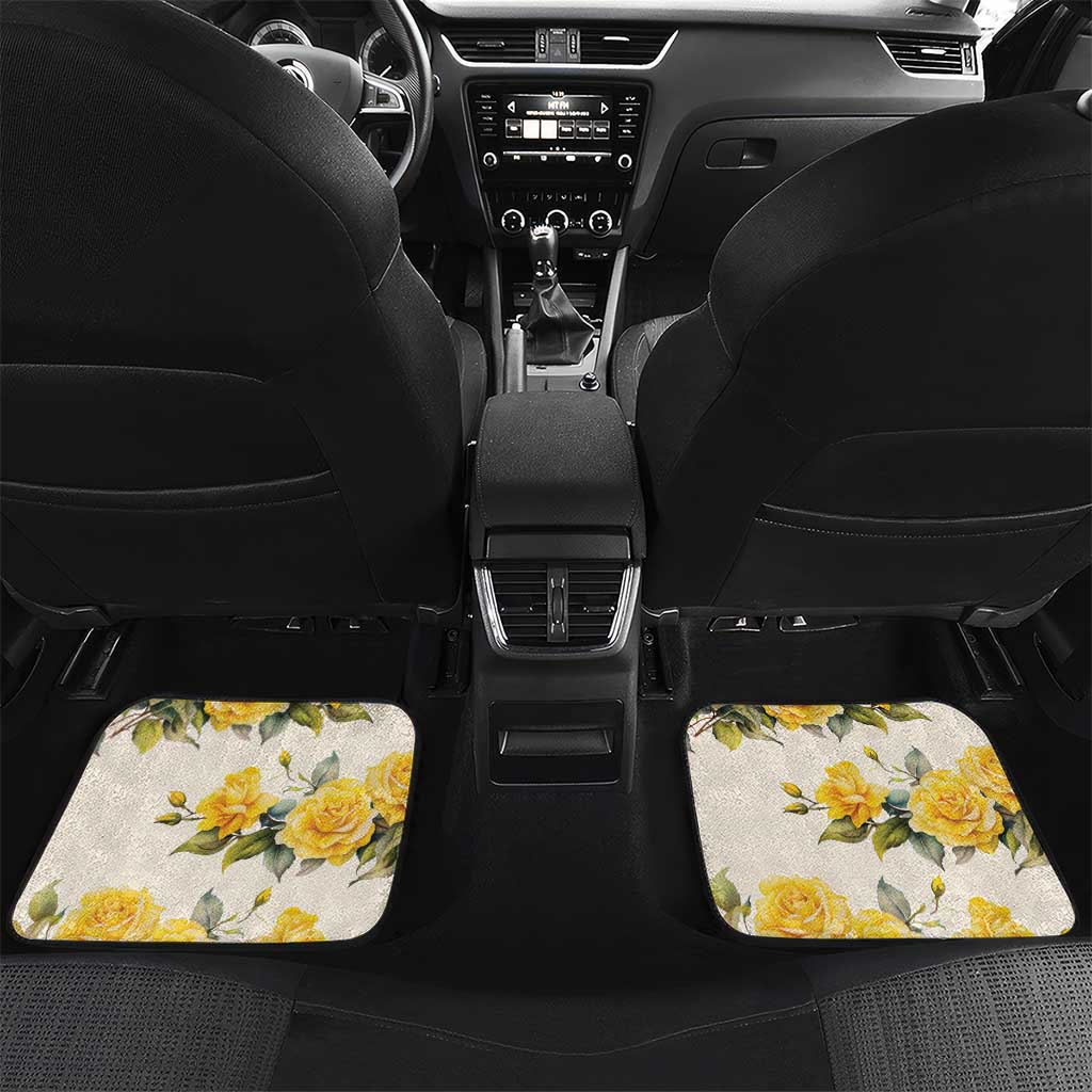 Melbourne Horse Racing Personalised Car Mats Australian Horse With Yellow Roses - Wonder Print Shop