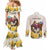 Melbourne Horse Racing Personalised Couples Matching Mermaid Dress and Long Sleeve Button Shirt Australian Horse With Yellow Roses - Wonder Print Shop