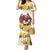 Melbourne Horse Racing Personalised Family Matching Mermaid Dress and Hawaiian Shirt Australian Horse With Yellow Roses - Wonder Print Shop