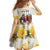 Melbourne Horse Racing Personalised Family Matching Off Shoulder Short Dress and Hawaiian Shirt Australian Horse With Yellow Roses - Wonder Print Shop
