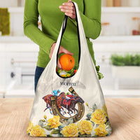 Melbourne Horse Racing Personalised Grocery Bag Australian Horse With Yellow Roses - Wonder Print Shop