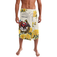 Melbourne Horse Racing Personalised Lavalava Australian Horse With Yellow Roses - Wonder Print Shop