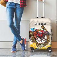 Melbourne Horse Racing Personalised Luggage Cover Australian Horse With Yellow Roses - Wonder Print Shop