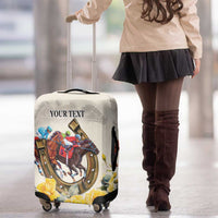 Melbourne Horse Racing Personalised Luggage Cover Australian Horse With Yellow Roses - Wonder Print Shop