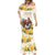 Melbourne Horse Racing Personalised Mermaid Dress Australian Horse With Yellow Roses - Wonder Print Shop
