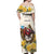 Melbourne Horse Racing Personalised Off Shoulder Maxi Dress Australian Horse With Yellow Roses - Wonder Print Shop