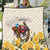 Melbourne Horse Racing Personalised Quilt Australian Horse With Yellow Roses - Wonder Print Shop