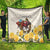 Melbourne Horse Racing Personalised Quilt Australian Horse With Yellow Roses - Wonder Print Shop
