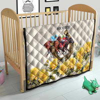 Melbourne Horse Racing Personalised Quilt Australian Horse With Yellow Roses - Wonder Print Shop
