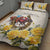 Melbourne Horse Racing Personalised Quilt Bed Set Australian Horse With Yellow Roses - Wonder Print Shop