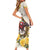 Melbourne Horse Racing Personalised Short Sleeve Bodycon Dress Australian Horse With Yellow Roses - Wonder Print Shop